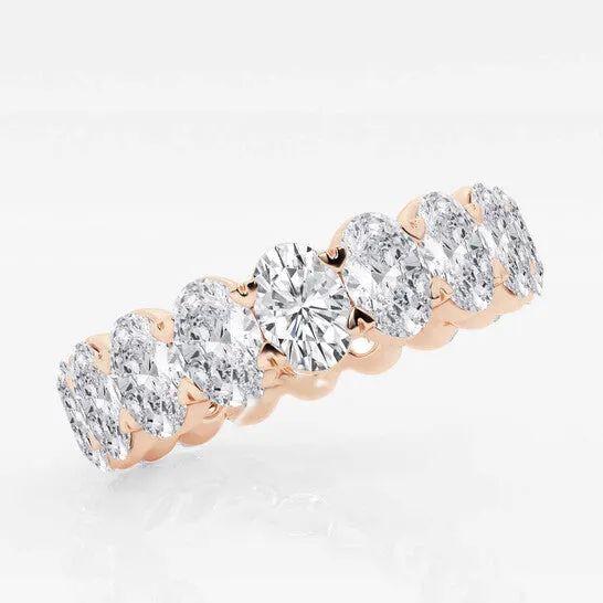 Original Brilliant Diamond 5 cttw OvalCut Lab Grown Diamond Eternity Band in 14KT Rose Gold GVSSI JMS always Rings Original Brilliant Diamond 5 cttw OvalCut Lab Grown Diamond Eternity Band in 14KT Rose Gold GVSSI JMS always Rings