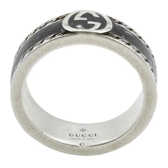 Original Gucci Interlocking G Sterling Silver And Black Enamel Ring JMS always Rings Original Gucci Interlocking G Sterling Silver And Black Enamel Ring JMS always Rings