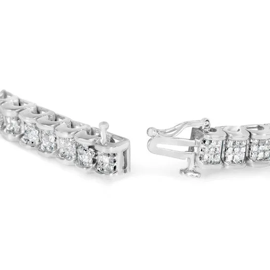 Original Haus of Brilliance 14K White Gold 300 Cttw PrincessCut Diamond Link 75 Bracelet HI Color SI1SI2 Clarity JMS always Bracelets Original Haus of Brilliance 14K White Gold 300 Cttw PrincessCut Diamond Link 75 Bracelet HI Color SI1SI2 Clarity JMS always Bracelets