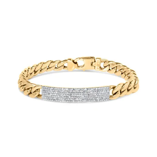 Original Haus of Brilliance Mens 10K Yellow Gold 1 12 Cttw Diamond ID Cuban Bracelet IJ Color I2I3 Clarity 85 Inches JMS always Bracelets Original Haus of Brilliance Mens 10K Yellow Gold 1 12 Cttw Diamond ID Cuban Bracelet IJ Color I2I3 Clarity 85 Inches JMS always Bracelets