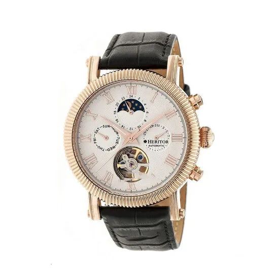Original Heritor Winston Automatic White Dial Leather Mens Watch HR5205 JMS always Watches Original Heritor Winston Automatic White Dial Leather Mens Watch HR5205 JMS always Watches