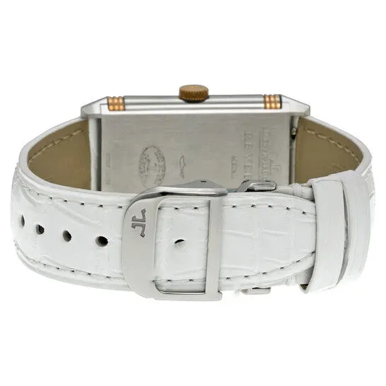 Original Jaeger LeCoultre Grande Reverso Ultra Thin Silver Dial 18kt Rose Gold White Leather Ladies Watch Q3224420 JMS always Watches Original Jaeger LeCoultre Grande Reverso Ultra Thin Silver Dial 18kt Rose Gold White Leather Ladies Watch Q3224420 JMS always Watches