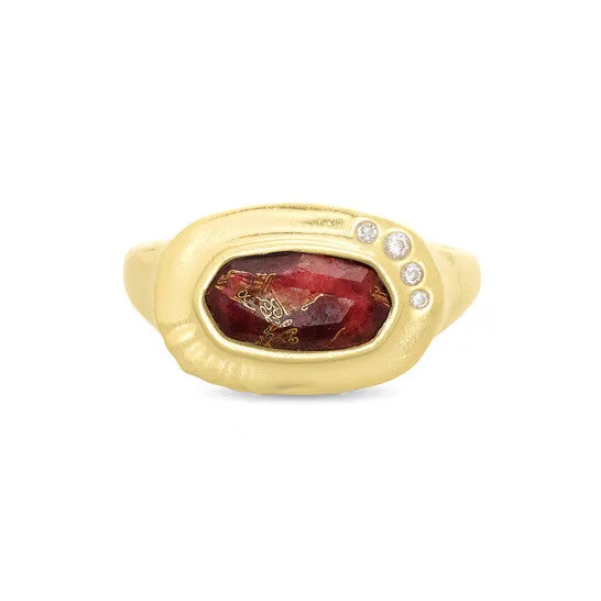 Original Kendra Scott Anna 14K Yellow Gold Plated Brass and Maroon Jade Ring Sz 6 4217717778 JMS always Rings Original Kendra Scott Anna 14K Yellow Gold Plated Brass and Maroon Jade Ring Sz 6 4217717778 JMS always Rings