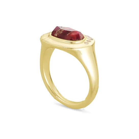 Original Kendra Scott Anna 14K Yellow Gold Plated Brass and Maroon Jade Ring Sz 6 4217717778 JMS always Rings Original Kendra Scott Anna 14K Yellow Gold Plated Brass and Maroon Jade Ring Sz 6 4217717778 JMS always Rings