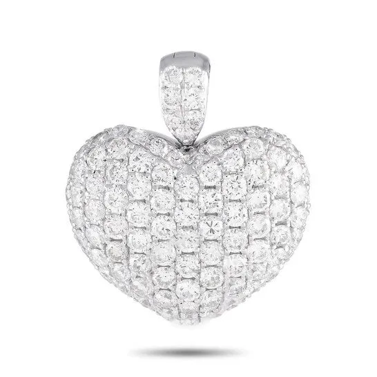 Original LB Exclusive 18K White Gold 280ct Diamond Heart Pendant JMS always PreStyled Sets Original LB Exclusive 18K White Gold 280ct Diamond Heart Pendant JMS always PreStyled Sets