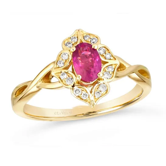Original Le Vian Passion Ruby Ring set in 14K Honey Gold JMS always Rings Original Le Vian Passion Ruby Ring set in 14K Honey Gold JMS always Rings