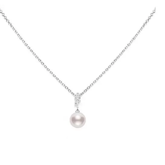 Original Mikimoto Morning Dew Akoya Cultured Pearl Pendant 18K White Gold MPQ10058NXXW JMS always Necklaces Original Mikimoto Morning Dew Akoya Cultured Pearl Pendant 18K White Gold MPQ10058NXXW JMS always Necklaces