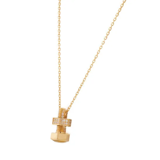 Original Picasso and Co 18kt Yellow Gold Screw Pendant JMS always Necklaces Original Picasso and Co 18kt Yellow Gold Screw Pendant JMS always Necklaces
