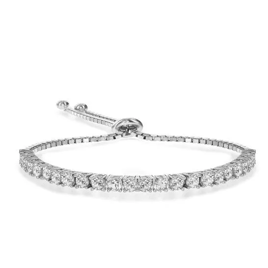 Original Stella Valentino Round Cubic Zirconia Bolo Adjustable Bracelet JMS always Bracelets Original Stella Valentino Round Cubic Zirconia Bolo Adjustable Bracelet JMS always Bracelets