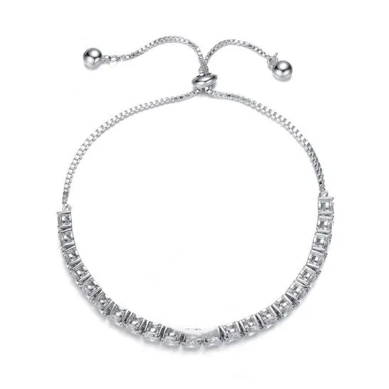 Original Stella Valentino Round Cubic Zirconia Bolo Adjustable Bracelet JMS always Bracelets Original Stella Valentino Round Cubic Zirconia Bolo Adjustable Bracelet JMS always Bracelets