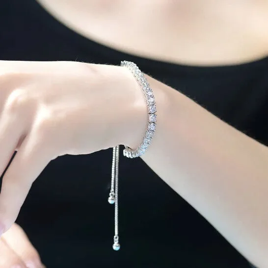 Original Stella Valentino Round Cubic Zirconia Bolo Adjustable Bracelet JMS always Bracelets Original Stella Valentino Round Cubic Zirconia Bolo Adjustable Bracelet JMS always Bracelets