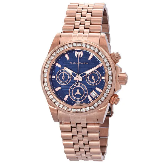 Original Technomarine Manta Chronograph GMT Quartz Blue Dial Ladies Watch TM222031 JMS always Watches Original Technomarine Manta Chronograph GMT Quartz Blue Dial Ladies Watch TM222031 JMS always Watches