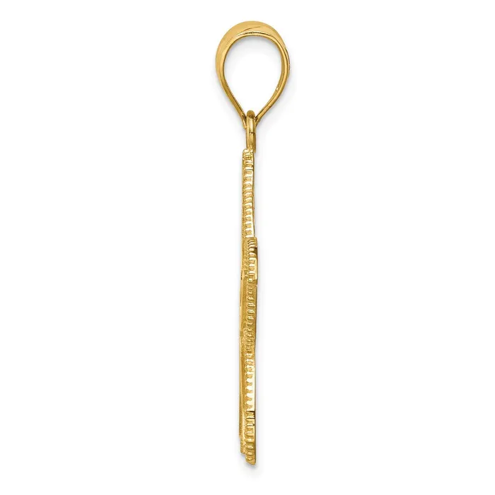 PreStyled Sets 14k Yellow Gold Filigree Starfish Pendant Goldia