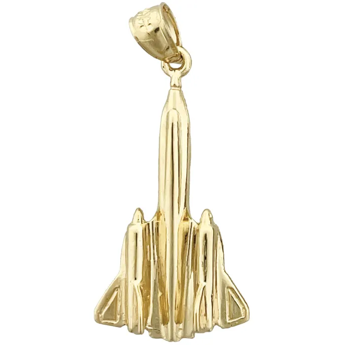 PreStyled Sets Goldia 14K Gold SR71 Blackbird Military Jet Pendant