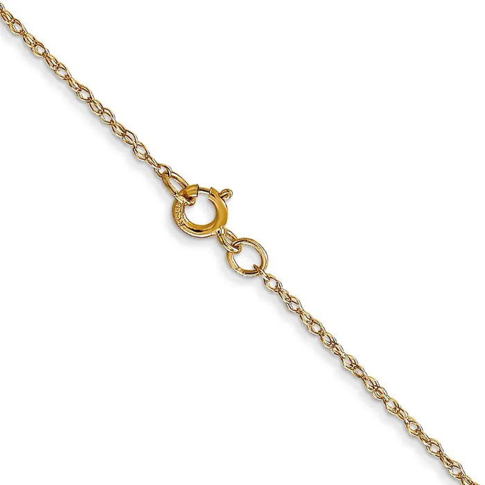 QGold 14K Yellow Gold 13 inch Carded 6mm Cable Rope with Spring Ring Clasp Children Necklace Chain Necklace Necklaces QGold 14K Yellow Gold 13 inch Carded 6mm Cable Rope with Spring Ring Clasp Children Necklace Chain Necklace Necklaces