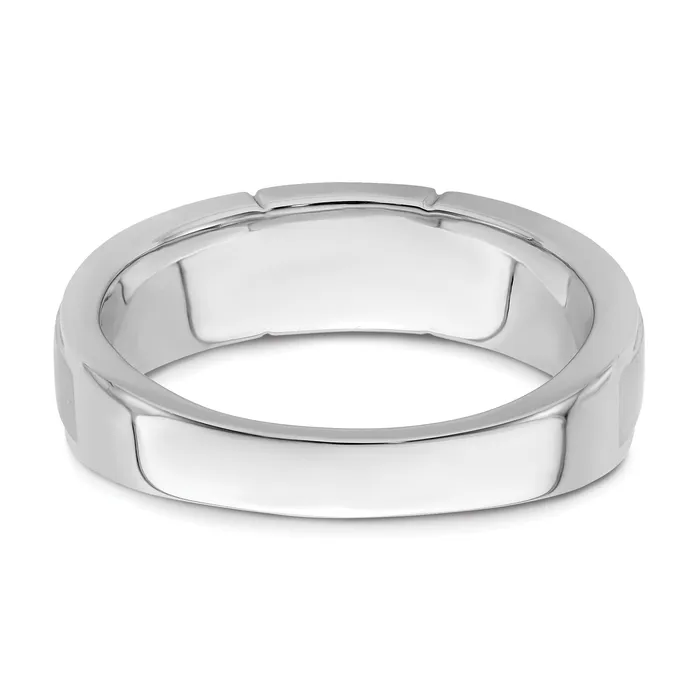 Rings 025ct CZ Solid Real 14K White Gold Satin u0026 Polished Complete Mens Ring Goldia