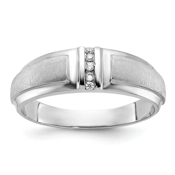 Rings 14k White Gold Mens Polished and Satin 3Stone 120 Ct Lab Grown Diamond Ring Goldia Rings 14k White Gold Mens Polished and Satin 3Stone 120 Ct Lab Grown Diamond Ring Goldia