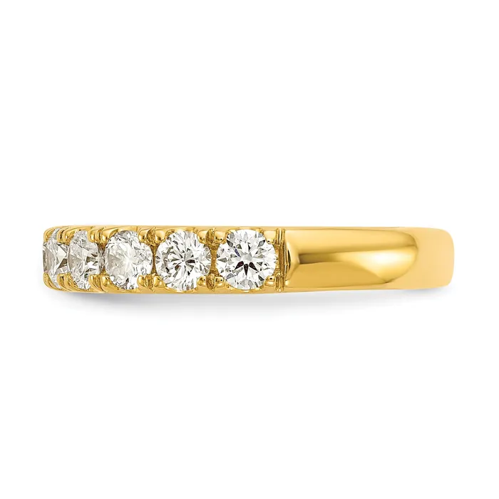 Rings 14k Yellow Gold 1 Ct Lab Grown Diamond VSSI G Wedding Band Ring Goldia