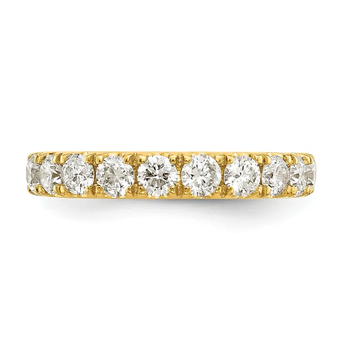 Rings 14k Yellow Gold 1 Ct Lab Grown Diamond VSSI G Wedding Band Ring Goldia