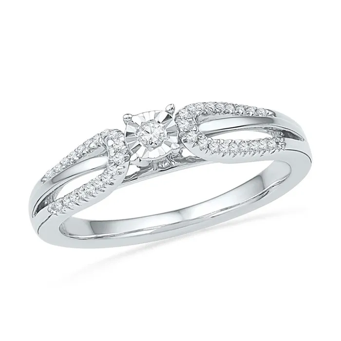 Rings gndatlanta 14k White Gold Round Diamond Solitaire Openshank Engagement Ring 16 Cttw Rings gndatlanta 14k White Gold Round Diamond Solitaire Openshank Engagement Ring 16 Cttw