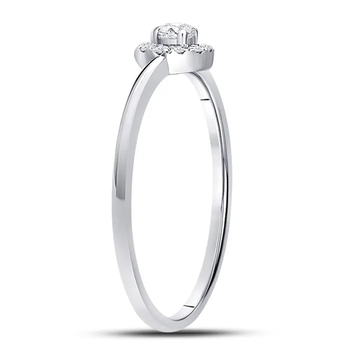 Rings gndatlanta 14k White Gold Round Diamond Solitaire Stackable Band Ring 15 Cttw Rings gndatlanta 14k White Gold Round Diamond Solitaire Stackable Band Ring 15 Cttw