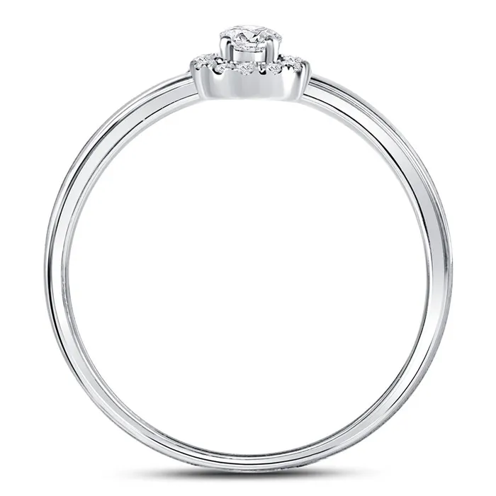 Rings gndatlanta 14k White Gold Round Diamond Solitaire Stackable Band Ring 15 Cttw
