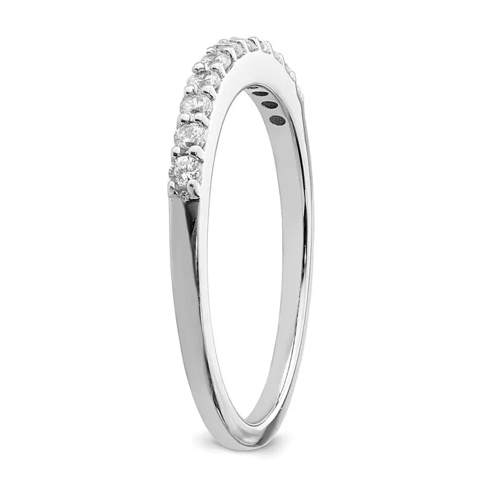 Rings Goldia 024ct CZ Solid Real 14K White Gold Wedding Band Ring