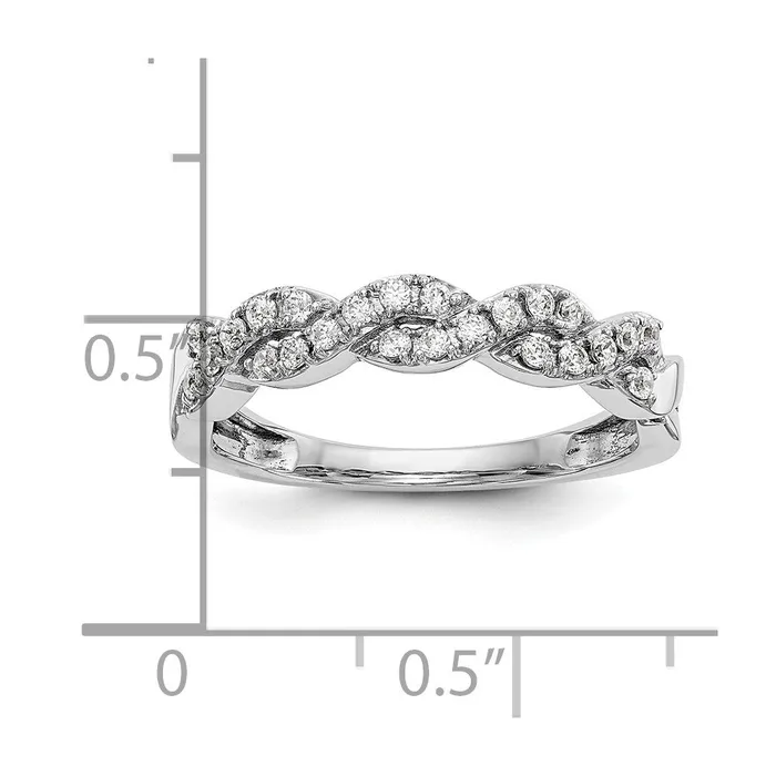 Rings Goldia 024ct CZ Solid Real 14K White Gold Wedding Band Ring