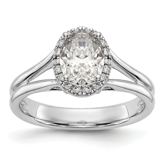 Rings Goldia 025ct CZ Solid Real 14K White Gold Oval Halo Split Shank Engagement Ring Rings Goldia 025ct CZ Solid Real 14K White Gold Oval Halo Split Shank Engagement Ring