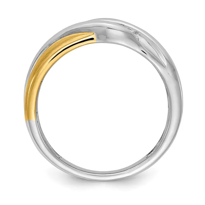 Rings Goldia 025ct CZ Solid Real 14k White Yellow Gold Mens Ring