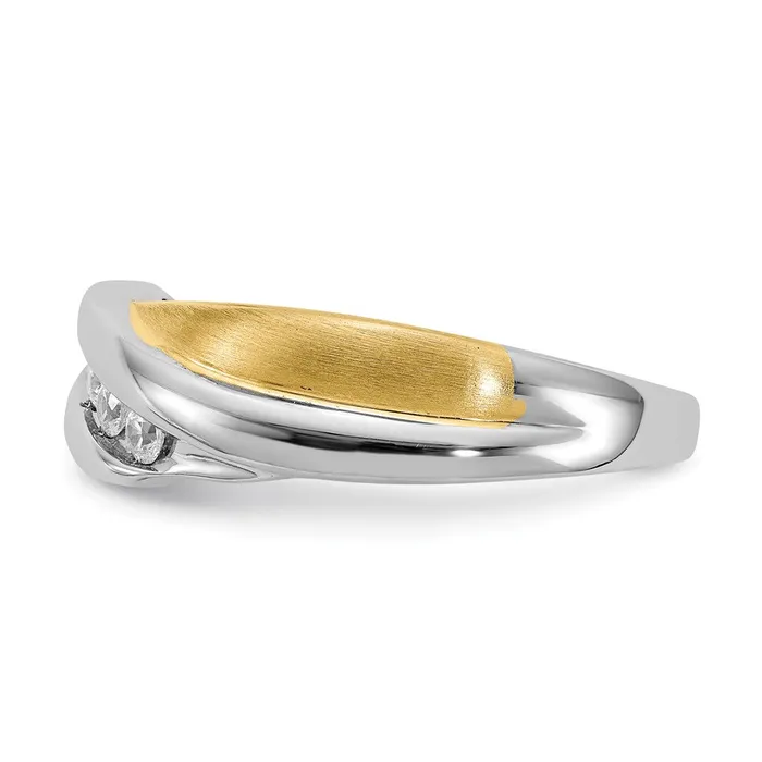 Rings Goldia 025ct CZ Solid Real 14k White Yellow Gold Mens Ring