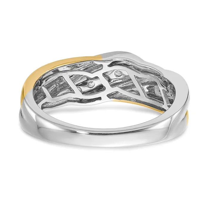 Rings Goldia 025ct CZ Solid Real 14k White Yellow Gold Mens Ring