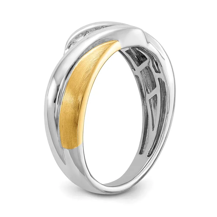 Rings Goldia 025ct CZ Solid Real 14k White Yellow Gold Mens Ring