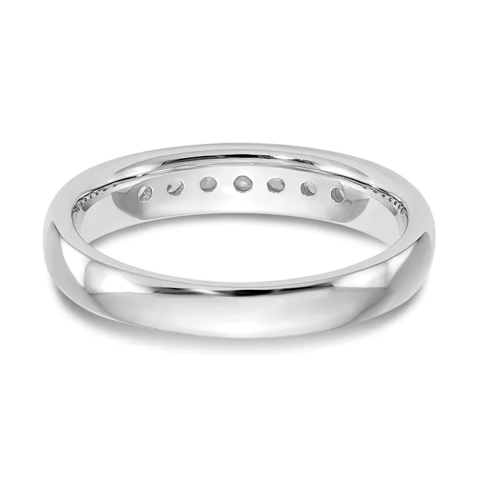 Rings Goldia 027ct CZ Solid Real 14K White Gold 7Stone Channel Wedding Band Ring