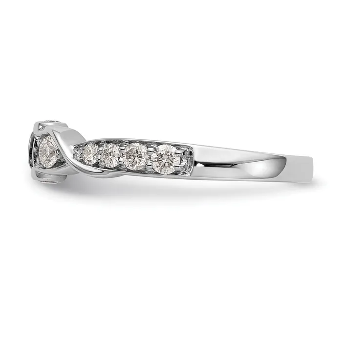 Rings Goldia 040ct CZ Solid Real 14k White Gold Peg Set CrissCross Engagement Ring