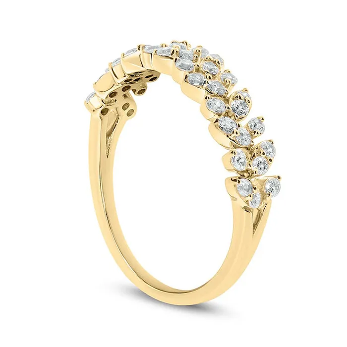 Rings Goldia 050 CT TW Natural Diamond Leafy Vine Anniversary Ring in Solid 10K Yellow Gold Rings Goldia 050 CT TW Natural Diamond Leafy Vine Anniversary Ring in Solid 10K Yellow Gold