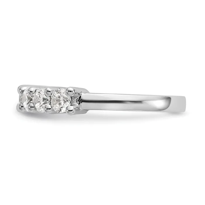 Rings Goldia 105ct CZ Solid Real 14K White Gold 7Stone Wedding Band Ring
