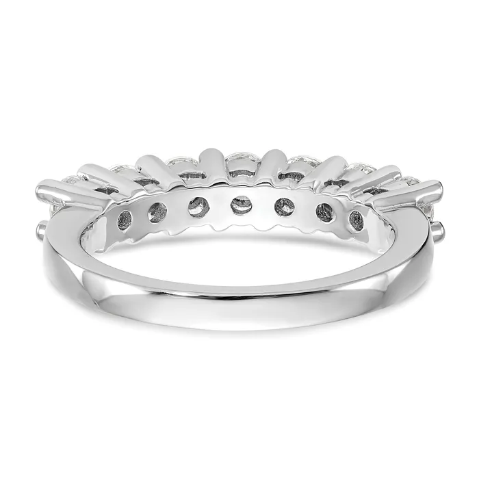 Rings Goldia 105ct CZ Solid Real 14K White Gold 7Stone Wedding Band Ring