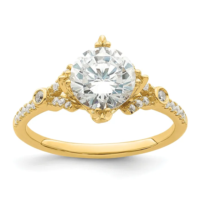 Rings Goldia 150ct CZ Solid Real 14k Polish 1 12ct Round Engagement Dia Ring Rings Goldia 150ct CZ Solid Real 14k Polish 1 12ct Round Engagement Dia Ring