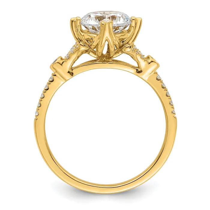 Rings Goldia 150ct CZ Solid Real 14k Polish 1 12ct Round Engagement Dia Ring