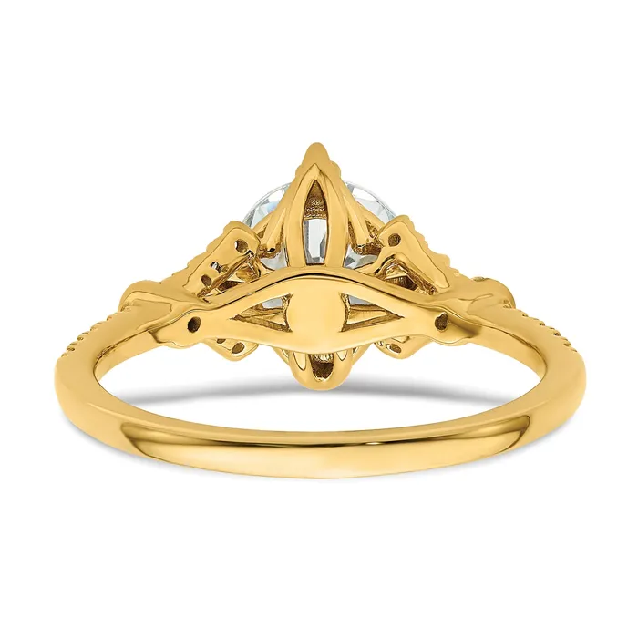 Rings Goldia 150ct CZ Solid Real 14k Polish 1 12ct Round Engagement Dia Ring
