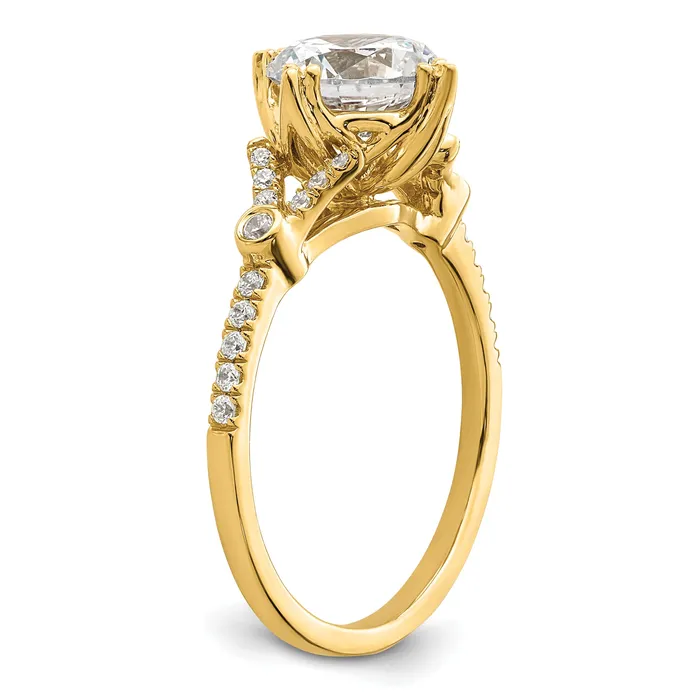 Rings Goldia 150ct CZ Solid Real 14k Polish 1 12ct Round Engagement Dia Ring