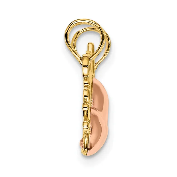 Rings Goldia 14k Twotone Gold Twotone Gold MOTHER and DAUGHTER BreakApart Hearts Charm