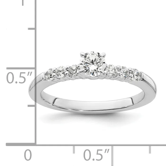 Rings Goldia 14K White Gold Lab Grown Diamond VSSI G Peg Semimount Engagement Ring