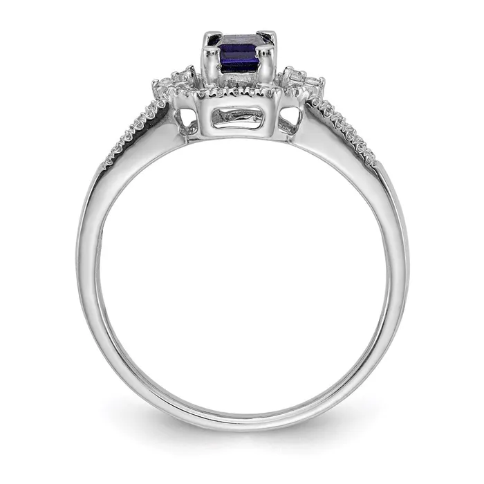 Rings Goldia 14k White Gold Real Diamond and Sapphire Ring