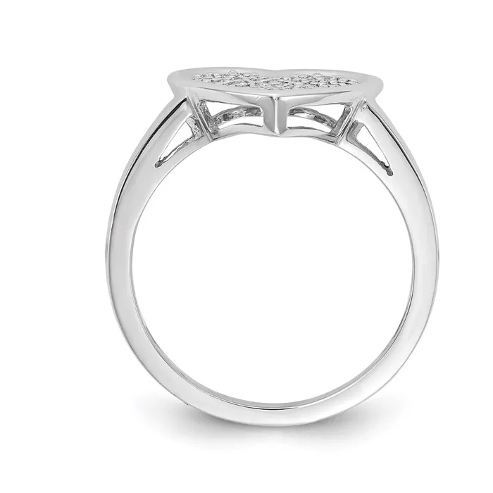 Rings Goldia 14k White Gold Real Diamond Fancy Heart Ring