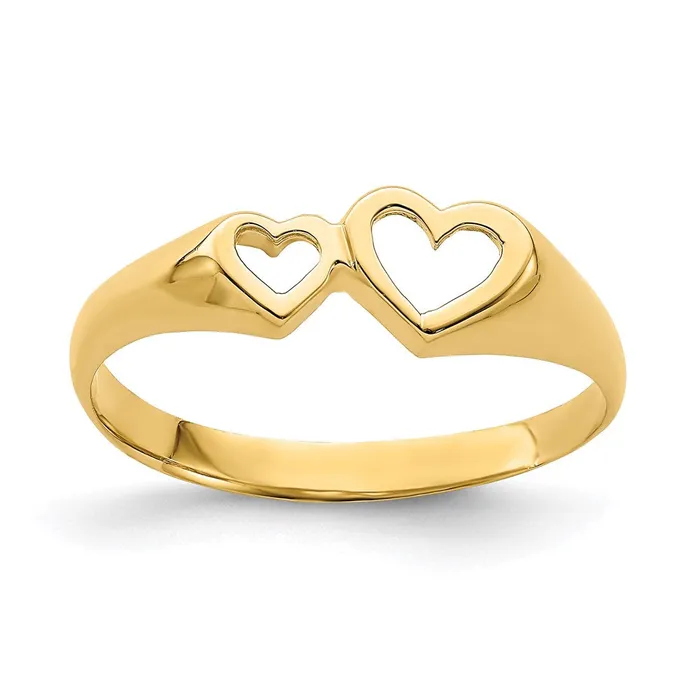 Rings Goldia 14K Yellow Gold Double Heart CutOut Ring