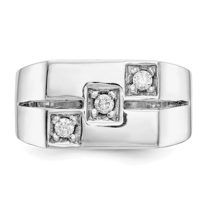 Rings Goldiacom 14k White Gold AA Real Diamond mens ring