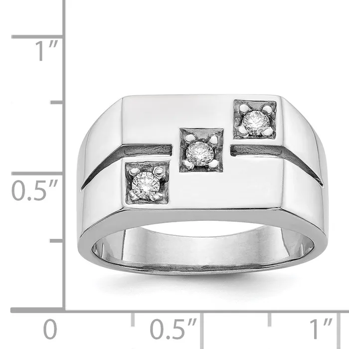 Rings Goldiacom 14k White Gold AA Real Diamond mens ring