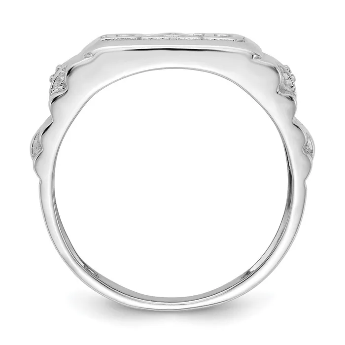 Rings Goldiacom 14k White Gold VS Real Diamond mens ring